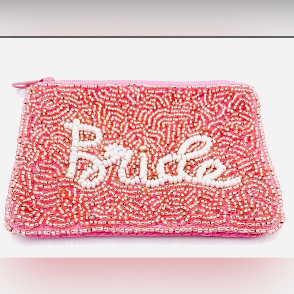 Pink Beaded BRIDE Coin Purse *NEW*